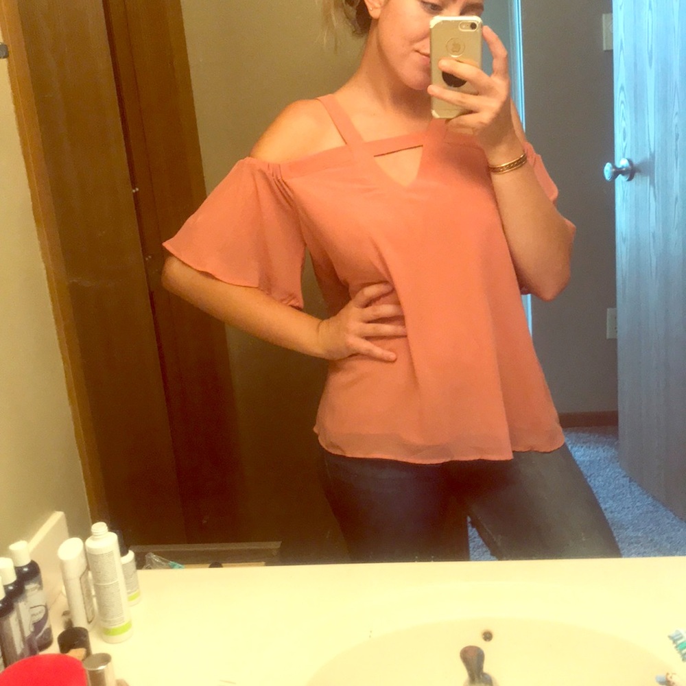 Nude/pink blouse
